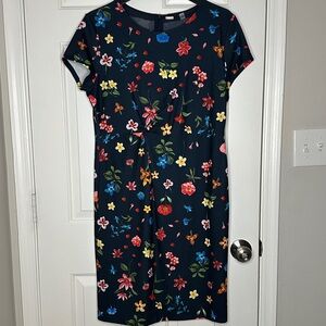 Like New Tahari Navy Floral Dress Size 16